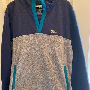 Mens LLBEAN sweater Fleece Pullover Large